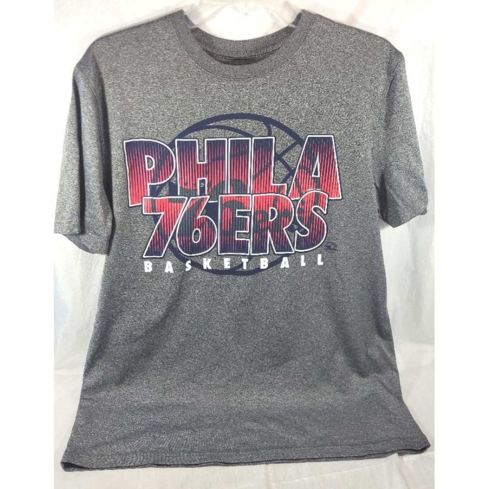 UNK Men's Philadelphia Phila 76ers Basketball T-Shirt - Dark Heather Gray - M